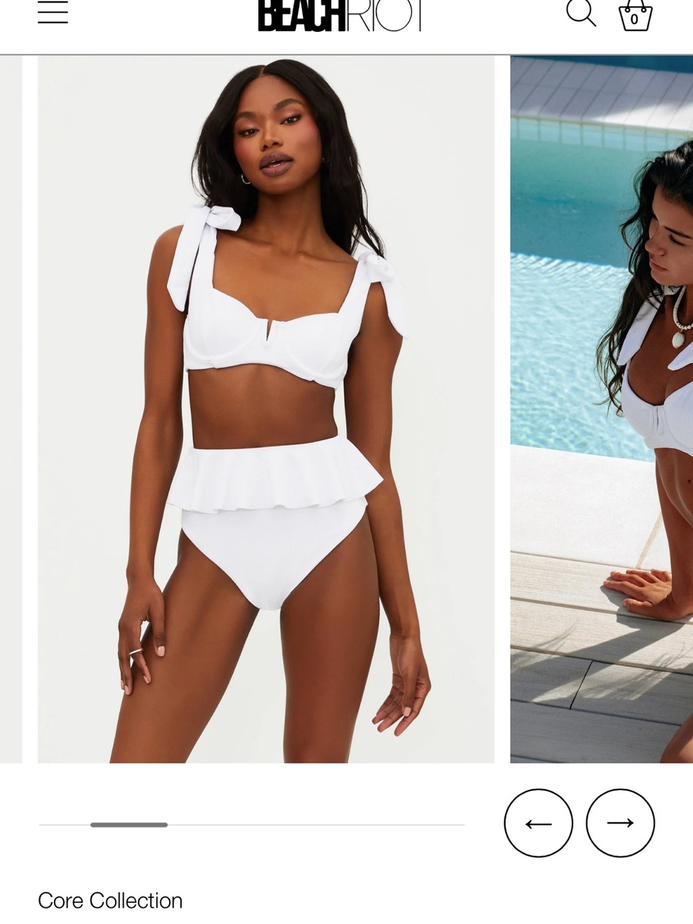 Beach Riot Light Pink Ribbed Ruffle Bikini Bottom - Picture 4 of 4